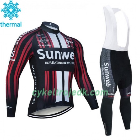 Cykeltøj Langærmet Vinter + Bib Cykelbukser 2020 Team Sunweb N003
